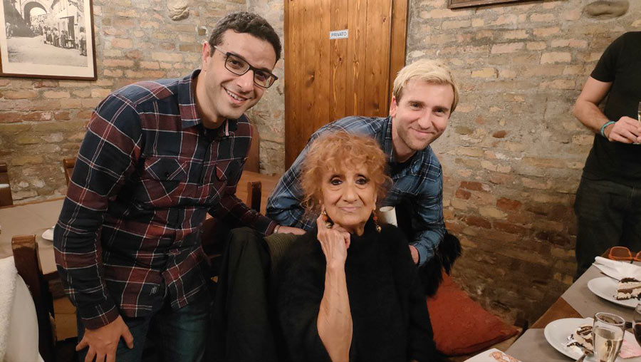 Anna Mazzamauro con Alberto Baldisserotto e Marcello Vicini