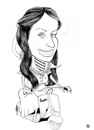 Caricatura umoristica per papiro