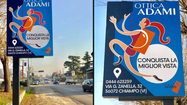 Grafica cartellone stradale