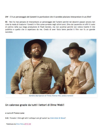 Intervista a bud spencer su Trinità